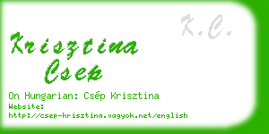 krisztina csep business card